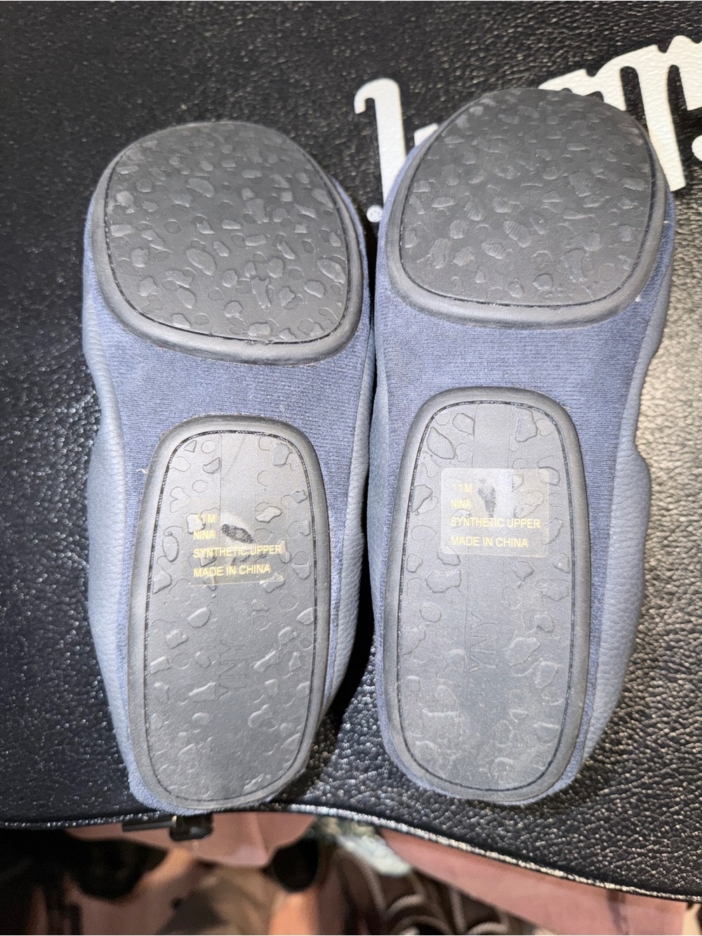 Yosi Samra Navy Blue Slip-On Flats